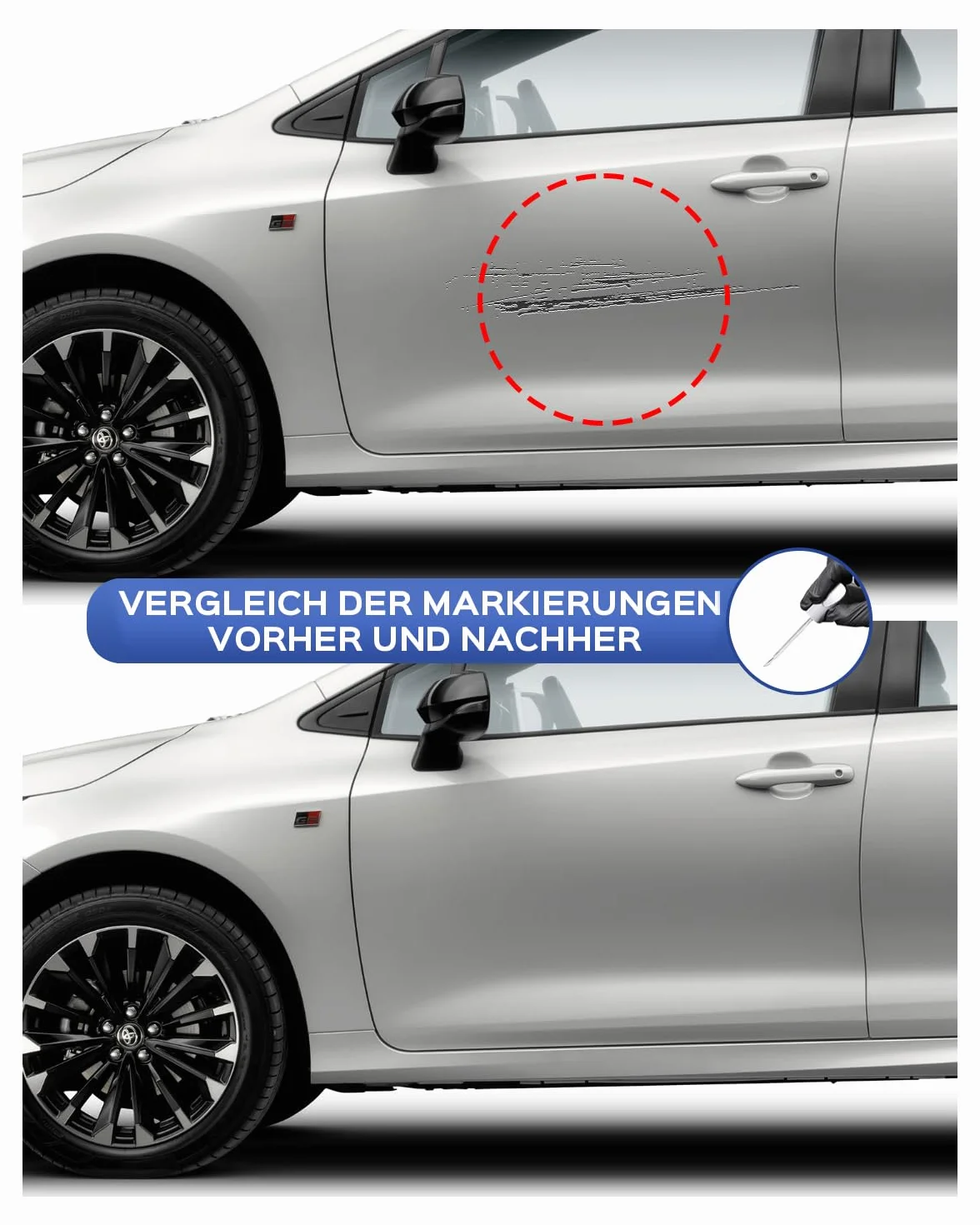 1F7 Plata Clásico Metálico Kit de Pintura para Toyota – Coincidencia Exacta para Arañazos y Desconchados