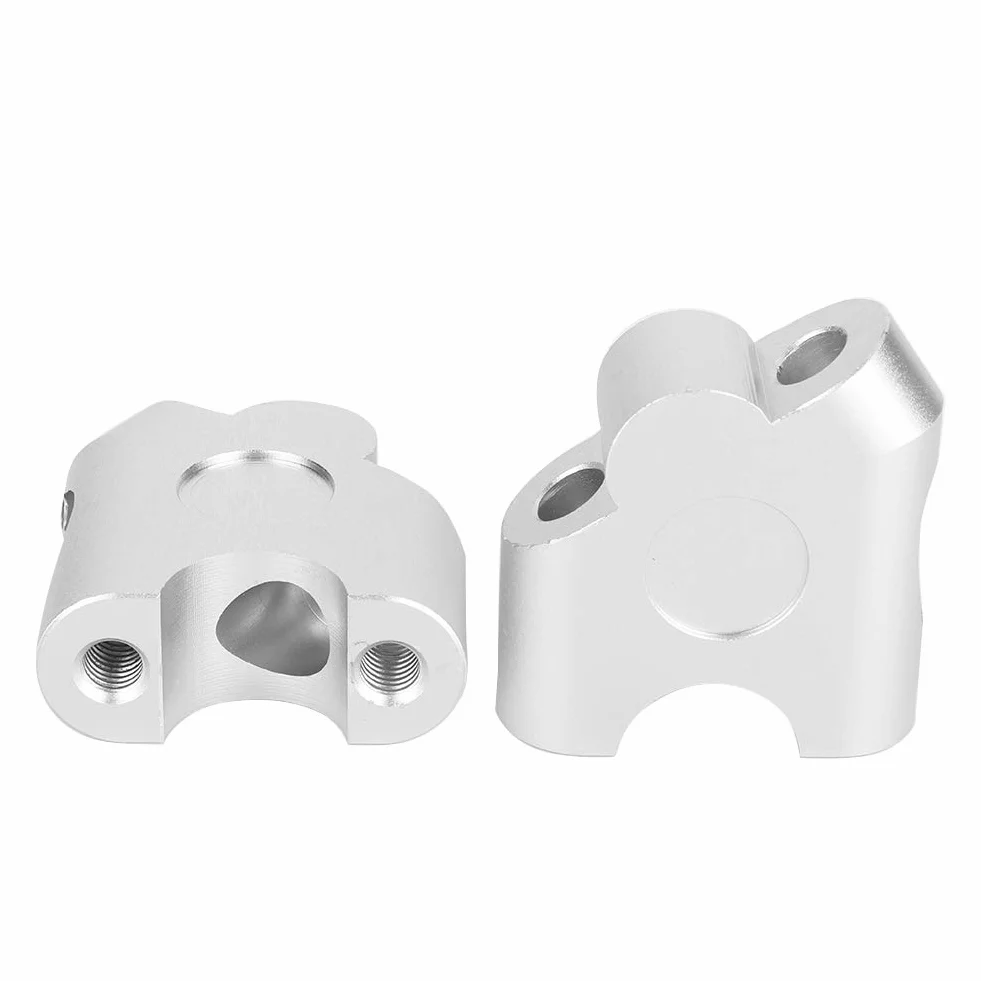 Aramox Elevador de Manillar Universal para Motocicleta, 22 mm, Abrazadera Adaptador de Montaje, Galvanizado
