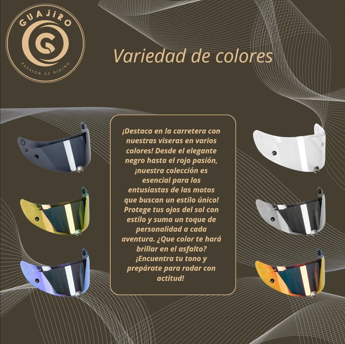 Guajiro - Visera Compatible con HJC HJ26 | RPHA11 y RPHA70 (CARBON) | Visor Moto con soporte para Pinlock Antivaho | Material de Policarbonato Reforzado (Negro)