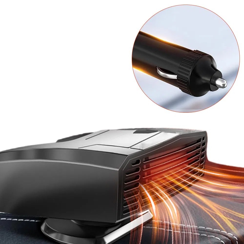 Riloer para Autocaravana, 24 V, 180 W, portátil, para Invierno, refrigeración y calefacción rápidas, Compatible con Encendedor de Cigarrillos, 24 V CC, Color Negro.
