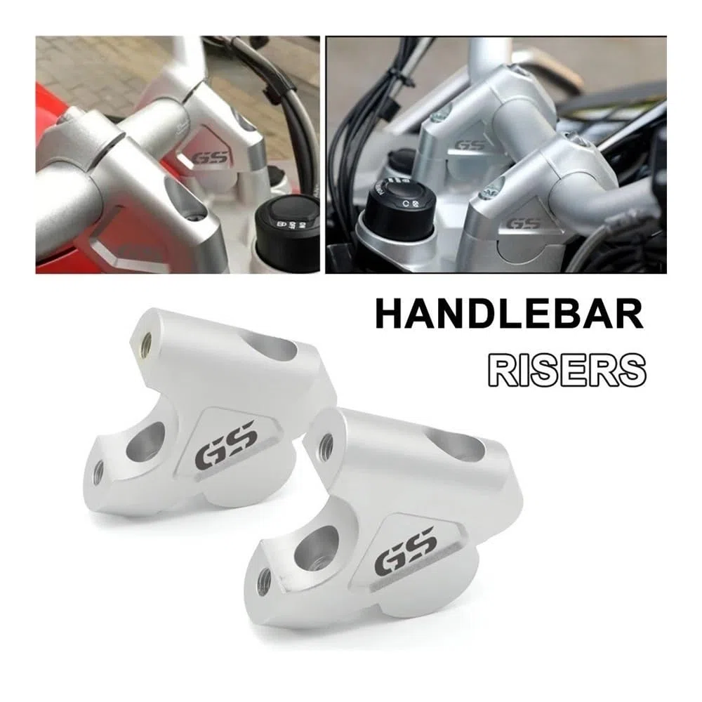Manillar Elevado Abrazadera para ADV 2014-2019 R1200GS LC R 1200 GS R1250 GS Elevadores De Manillar Abrazadera De Barra Extender Adaptador con Pernos Abrazadera De Manillar
