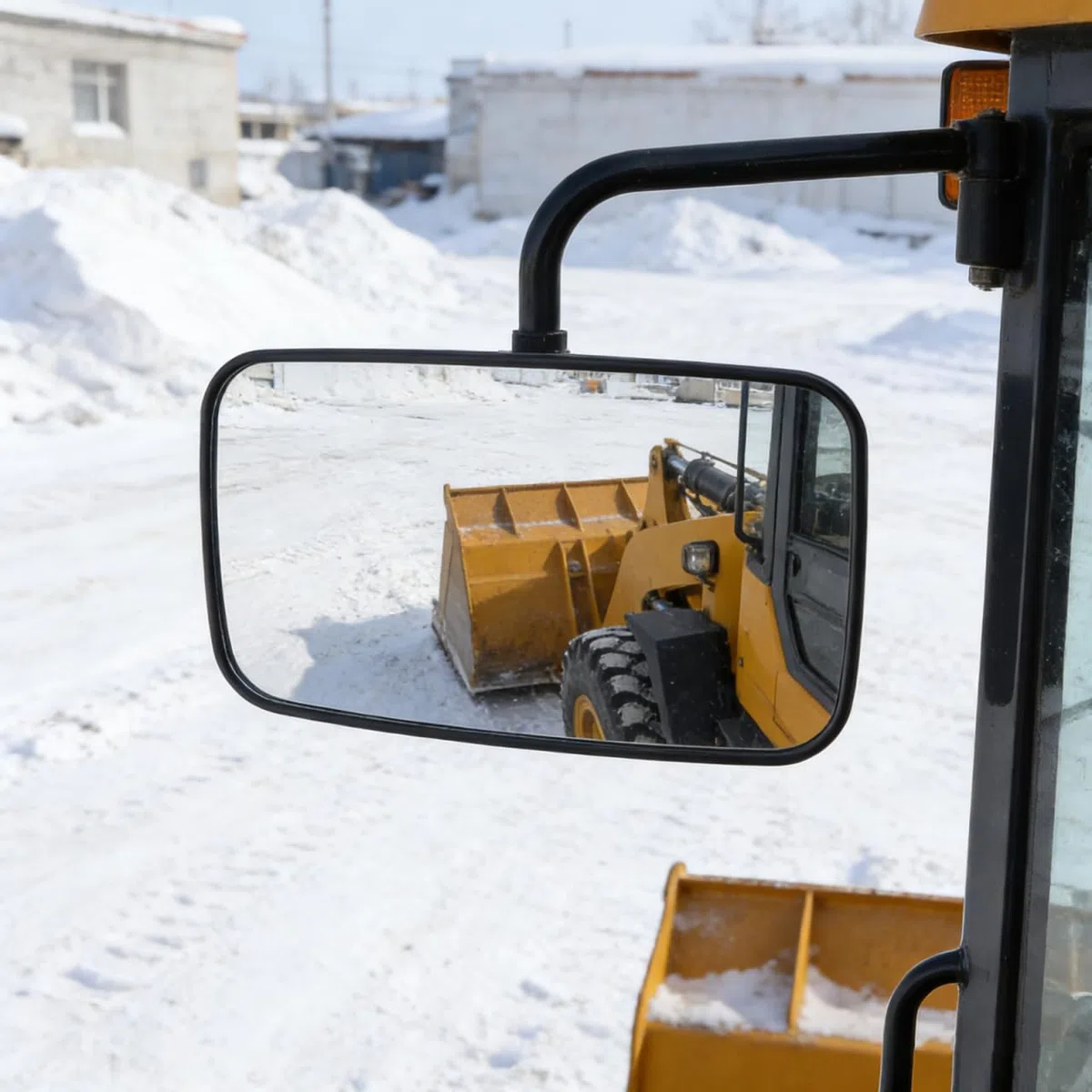 Sosoport Espejo Retrovisor Tractor Convexo Ajustable Lateral Para VehíCulos AgríColas Camiones Montacargas Con Montaje RáPido Y Antivaho 12.40X6.61X2.95In