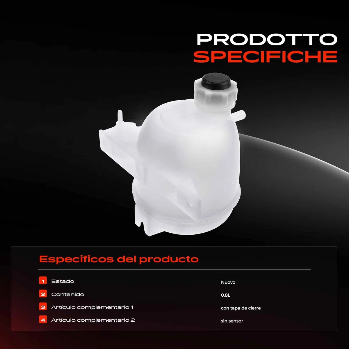 Frankberg Depósito de compensación Refrigerante Compatible con S.a.n.d.e.r.o 1.4L Duster HS 1.2L Logan MCV KS 1.4L Duster HS 1.5L Duster HS 1.6L Replace# 7701470460