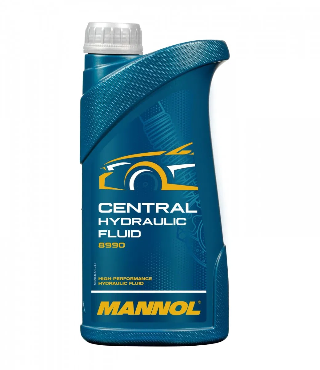 MANNOL | Fluido Hidráulico Sintético CENTRAL HYDRAULIC FLUID | 8990-1L | Máximo Rendimiento en Sistemas Hidráulicos y Dirección Asistida | Compatible con Volkswagen, BMW, Ford y más