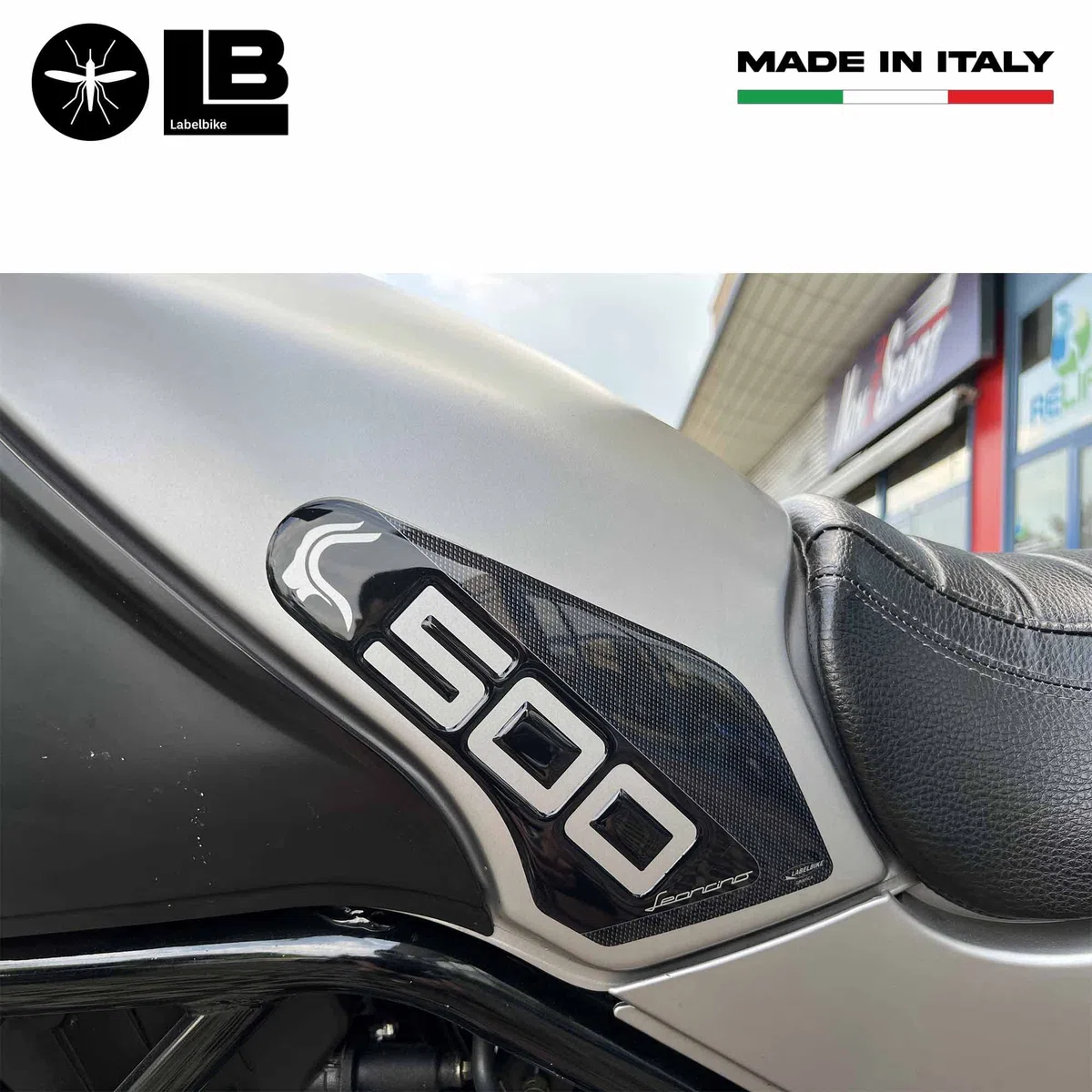 labelbike - Pegatinas 3D Resina Protección lateral Depósito compatibles con Benelli Leoncino 500