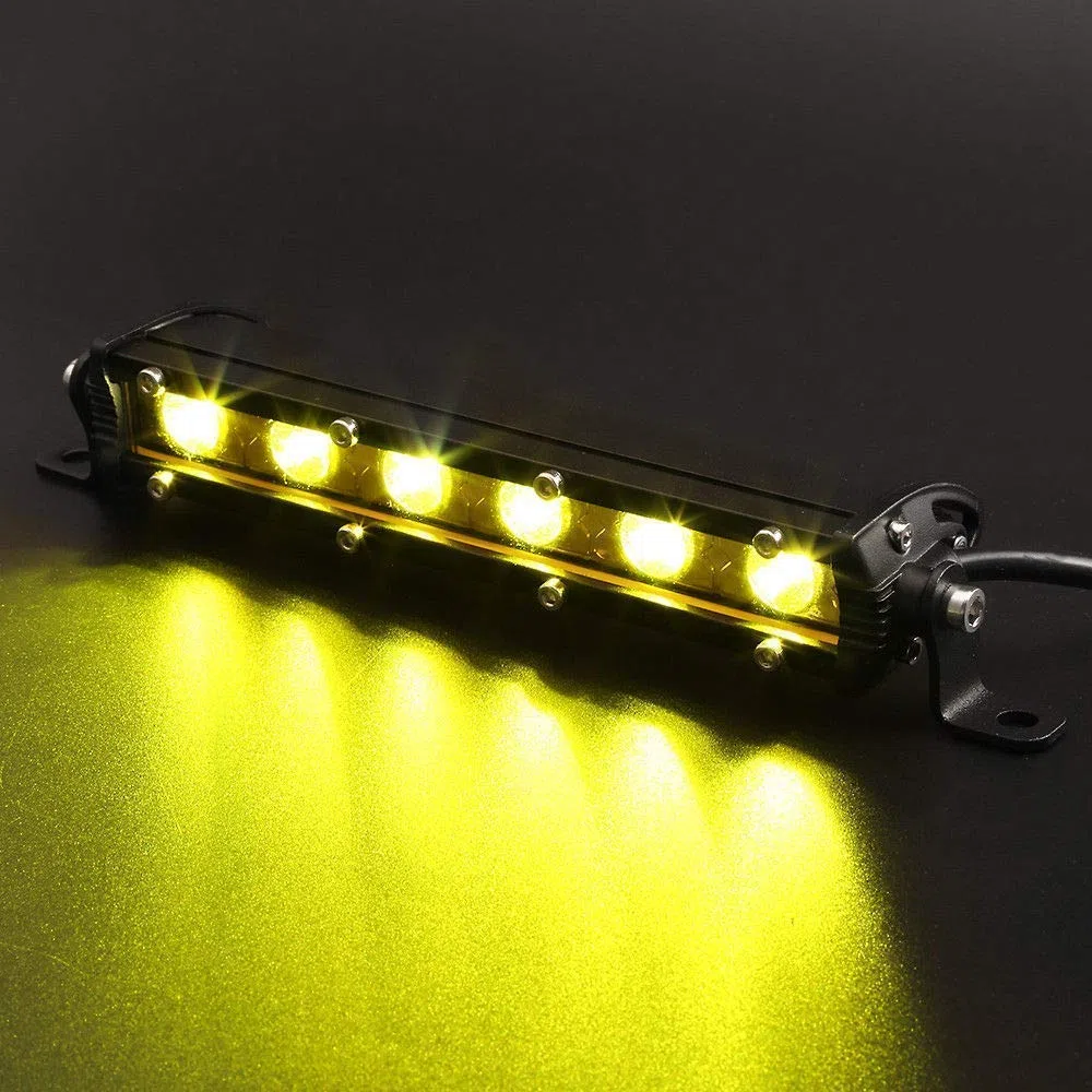 Willpower 2pc 18cm 30W Focos Led Tractor Amarillas Faros Led Trabajo 12V 24V IP67 Impermeable Haz de Inundación Luz de Niebla 6000K Barra Led Coche 4x4 Vehículo Camión Off-Road Barco ATV UTV SUV