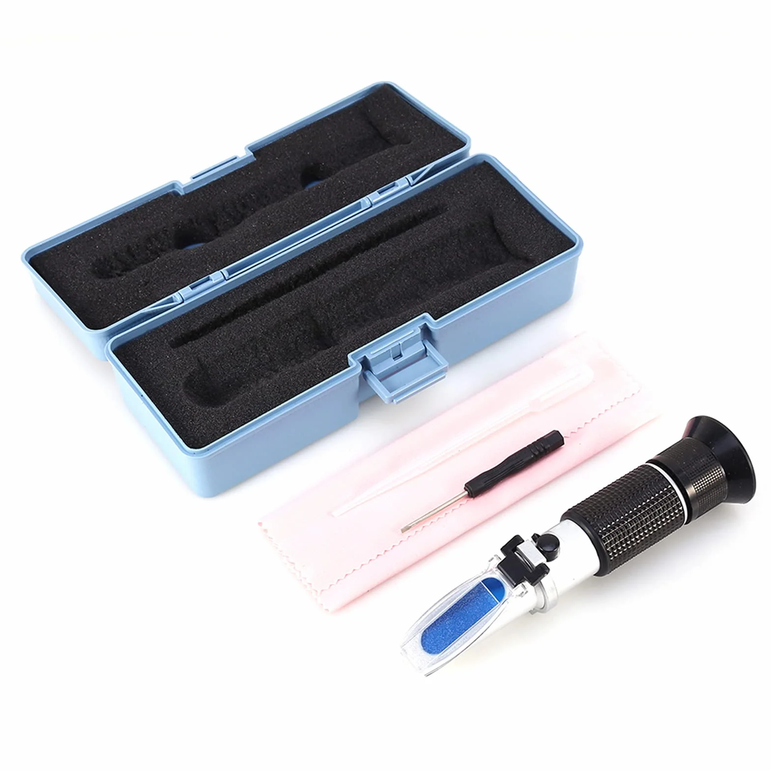 Glicol Anticongelante Refractómetro Batería ATC Glicol Refractómetro Coche Anticongelante Batería Ácido Motor Refrigerante Probador Herramienta RHA 503ATC Vehículo Óptica