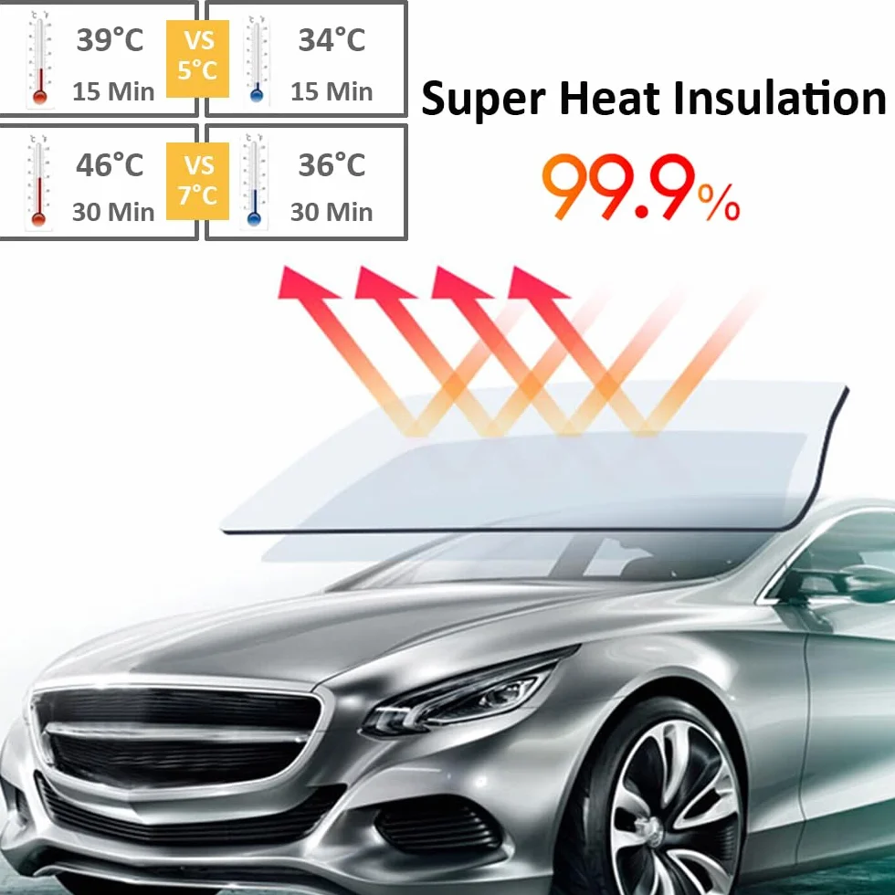 Película de Tinte de Ventana de Coche 20% VLT Láminas Tintada para Ventanas de Coche Autoadhesiva Película Solar Protección para Coche Privacidad Vinilos Película 60cmx300cm