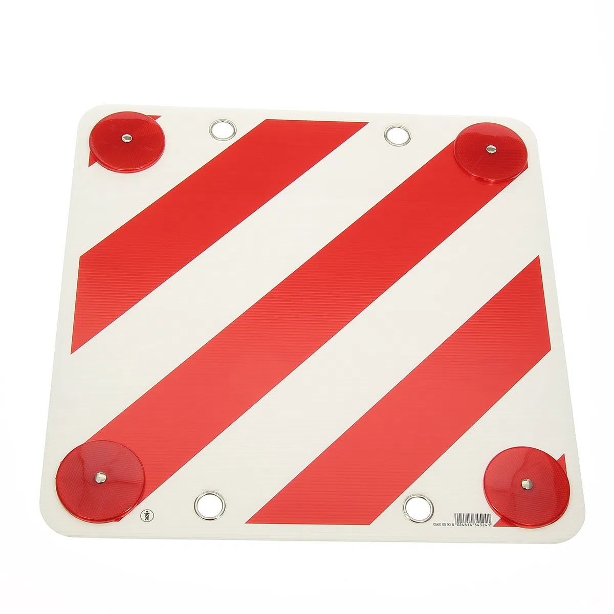 Warntafel für Caravan rot/weiß mit Reflektor