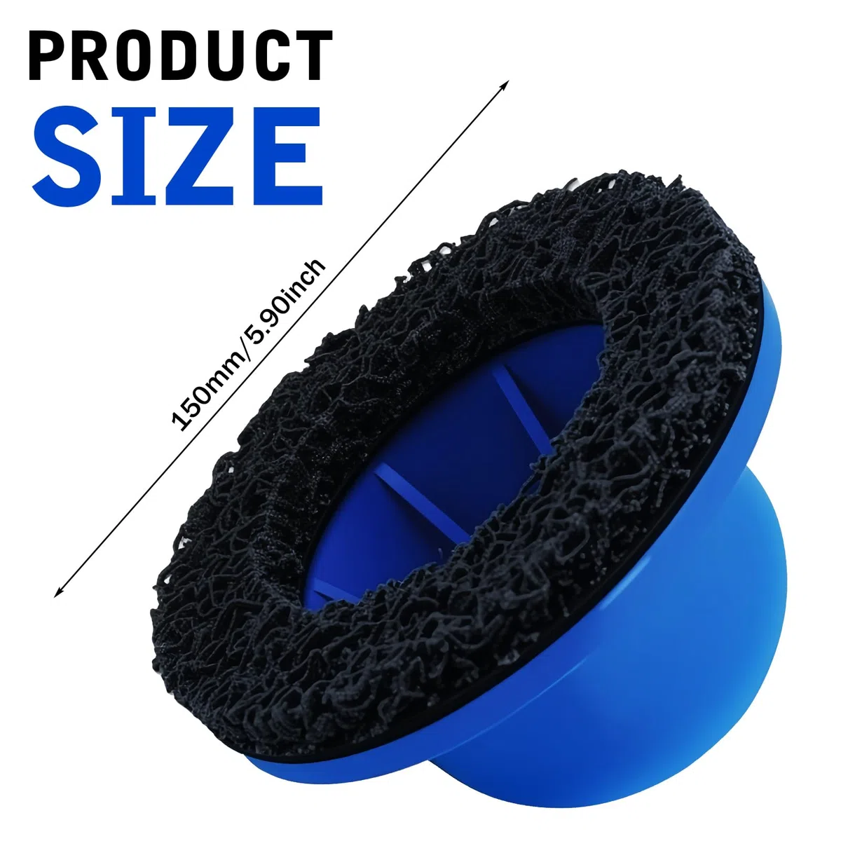 BAIFULAI Amoladora de buje de rueda: azul lijadora de cubo de rueda para coche, acabado de plástico, diámetro interior de 90 mm, diámetro exterior de 150 mm, lijadora de buje para llave de impacto de
