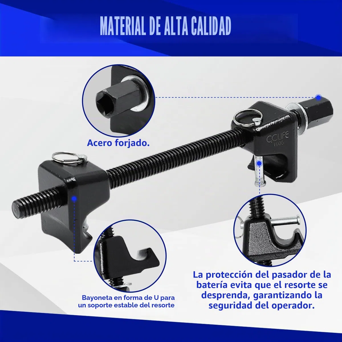 CCLIFE 2 piezas Compresor Muelles Amortiguador, Compresor Muelles Amortiguadores para Coche de 320mm, Herramientas para Coches