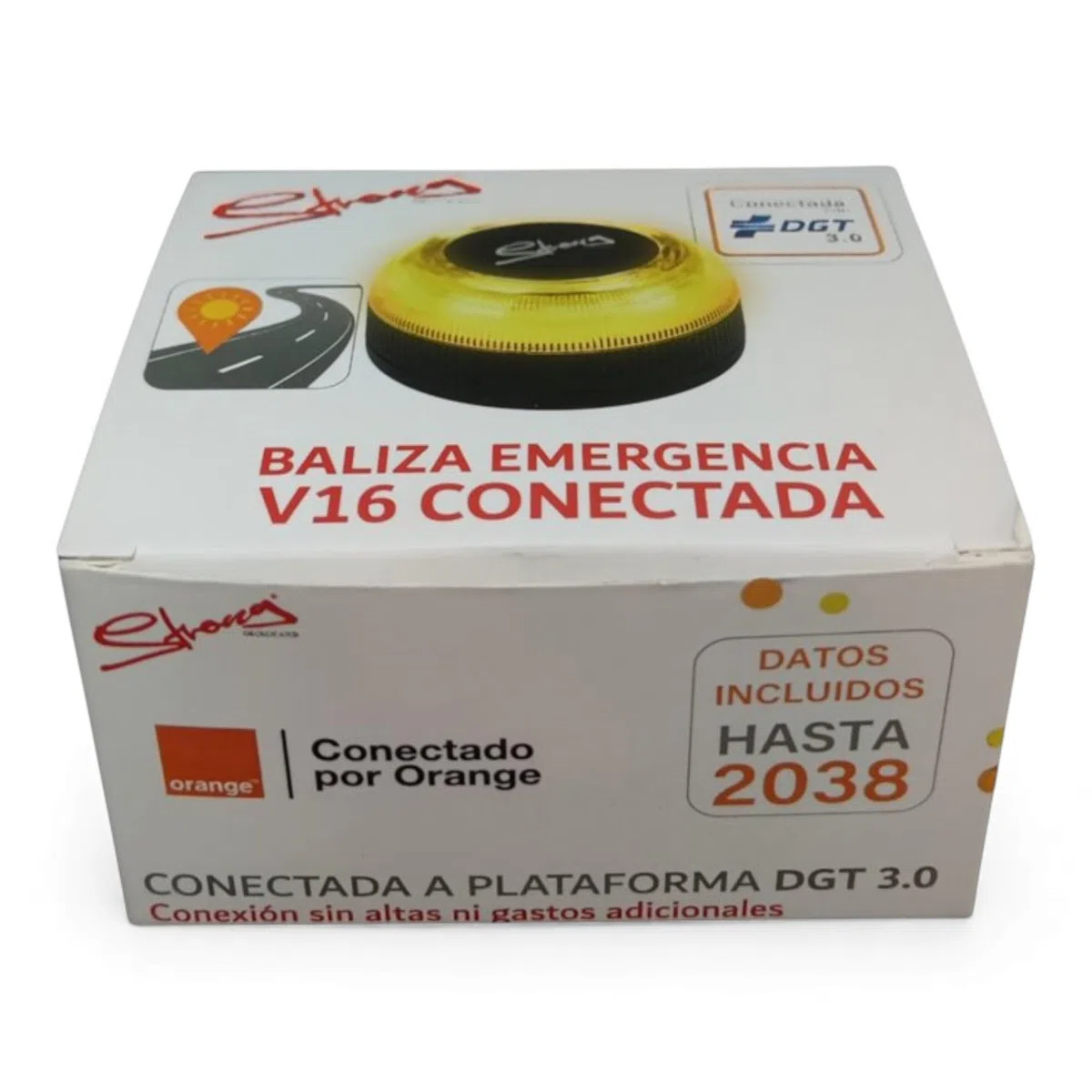Strong Baliza V16 Emergencia Conectada Homologada DGT 3.0, Luz Emergencia Coche con Geolocalización, Visibilidad 1Km, 12 Años Conectividad