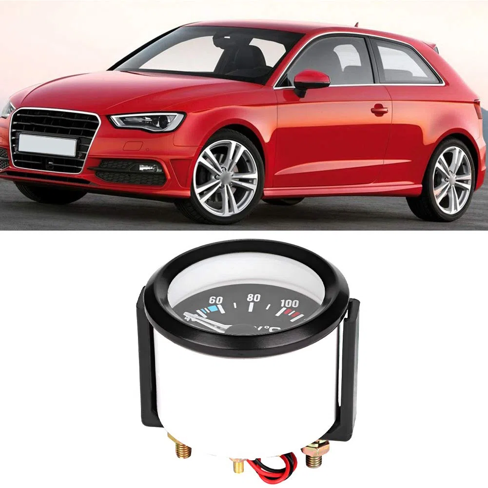 Medidor de presión de temperatura de agua universal de 2 pulgadas 52 mm, herramienta de instrumento de medidor de temperatura de agua digital LED para camión de coche