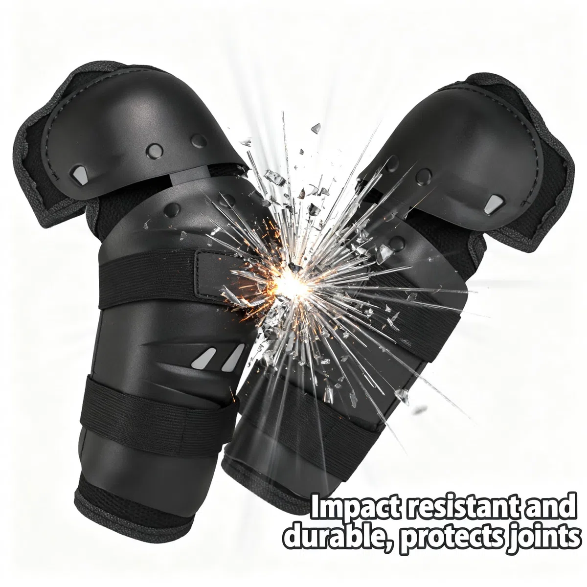 4 Piezas Rodilleras Coderas, Motocicleta Motocross Ciclismo Codo Rodilleras Protector Espinilleras Conjunto Negro
