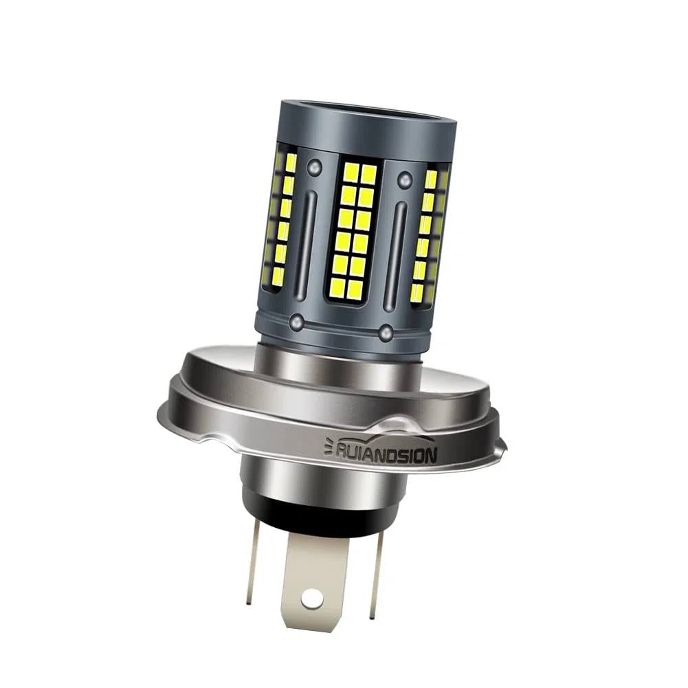 Ruiandsion R2 P45T - Bombilla de faro LED (12 – 30 V, súper luminosa, alta baja, haz LED, bombilla para coche, moto, faro delantero