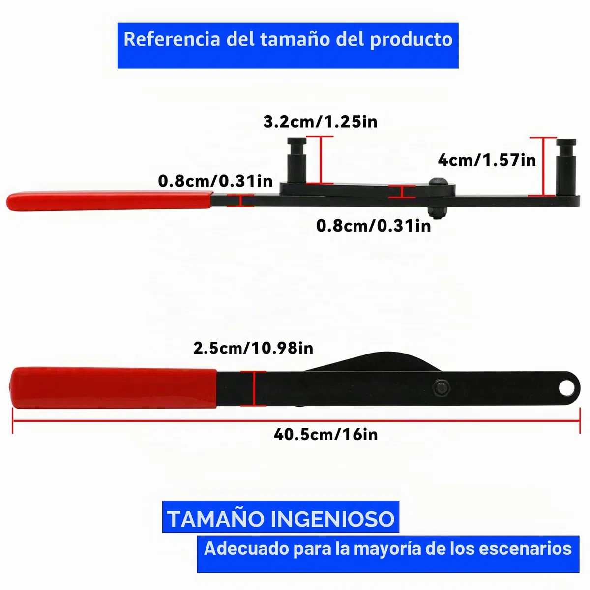 Universal Ajustable Herramienta de Soporte contra Sujeción de Polea, Herramientas de Contrapeso de Llave Coche Vehículo Juego de árbol de levas