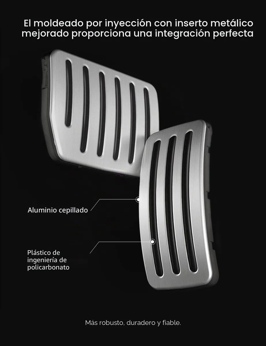 TPARTS Juego de Pedales de Rendimiento de Aluminio con Bloqueo Auto-Flip para Tesla Model 3 y Model Y Fundas de Pedales Acelerador y Freno con Protector Antideslizante Accesorios de reemplazo de