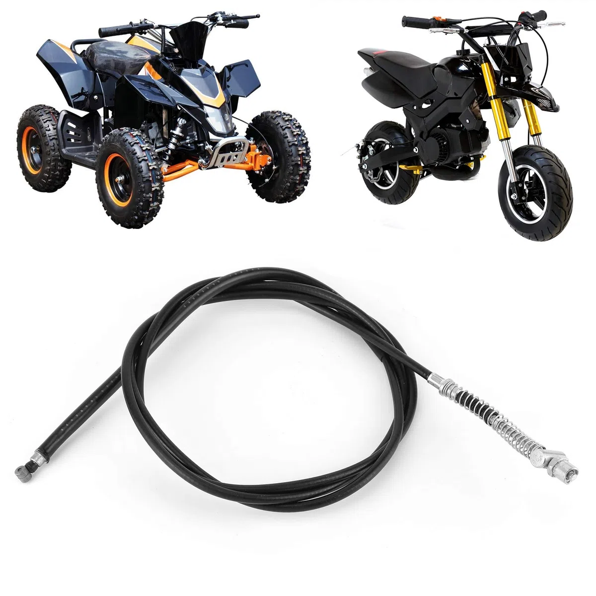 Línea de Freno de Motocicleta, Cable de Freno de Tambor Trasero Universal 75.6in Apto para Ciclomotores de Scooter Chino GY6
