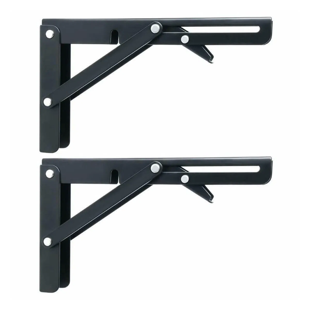 2 uds Campervan soporte plegable estante de mesa autocaravana caravana acabado negro acero inoxidable Mini accesorios coche,Componente de autocaravana