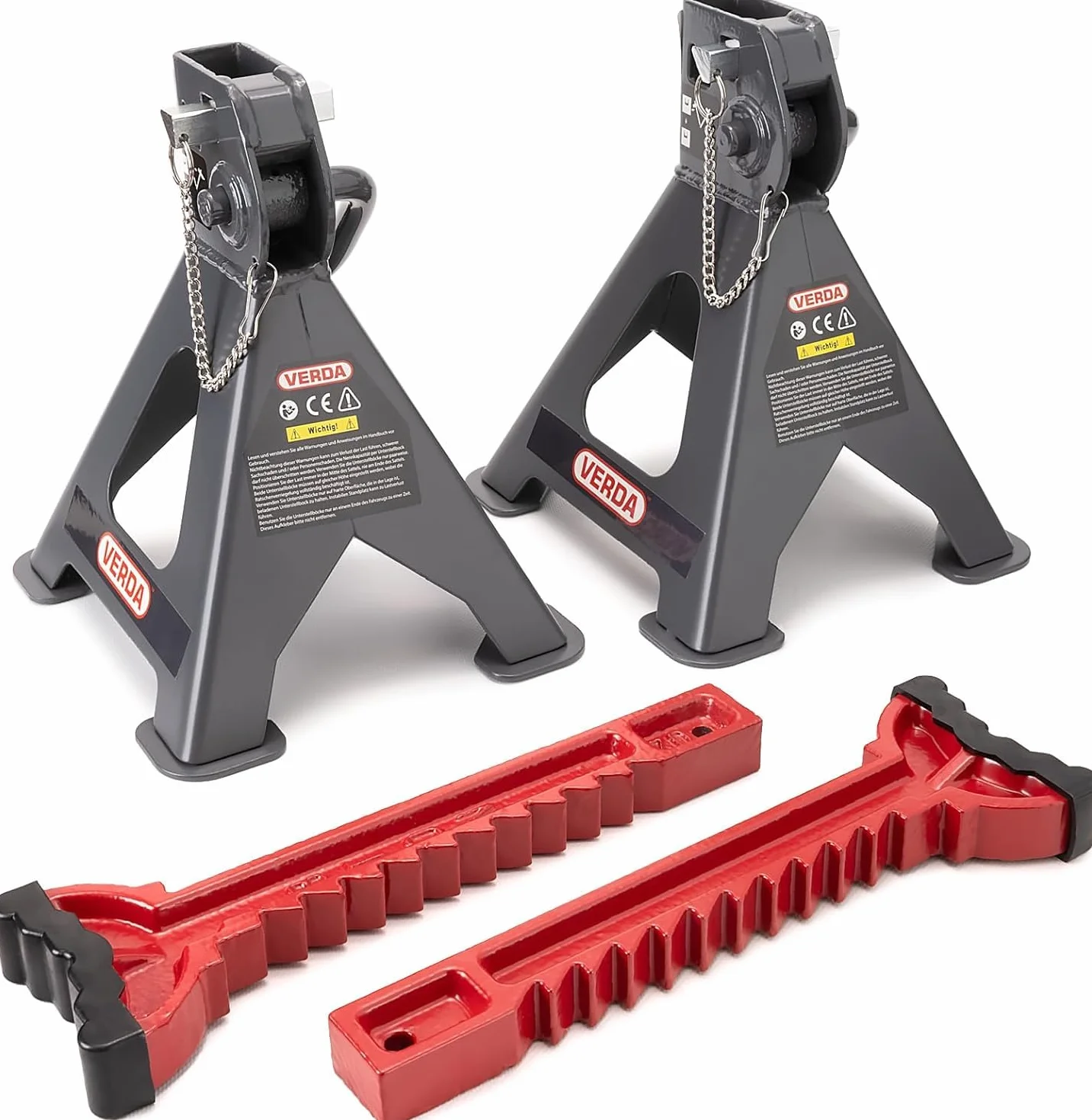 Juego de 2 caballetes de apoyo 6T, 385-600 mm, con seguridad, gato hidráulico, caballete de taller, cambio de neumáticos, caballete profesional, elevador de coche, autocaravana