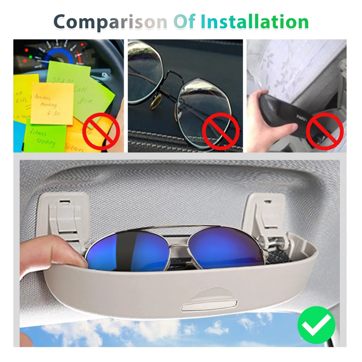 GAFAT Compatible con Toyota C-HR RAV4 Yaris Cross Corolla Cross Camry Rise 2019-2025 2026/ Daihatsu Rocky Taft Tafuto Estuches de Gafas de Sol, Organizadora Caja de almacenamiento Accesorios (Gris)