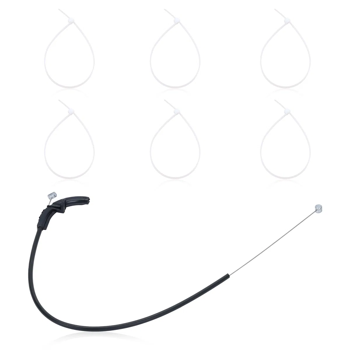 Cable del acelerador para desbrozadora Stihl KM56 FS56R KM56 RCE FS50L HT56 FS40 FS50 FS56 FS70 cable del acelerador con 6 bridas de repuesto 4144-180-1104