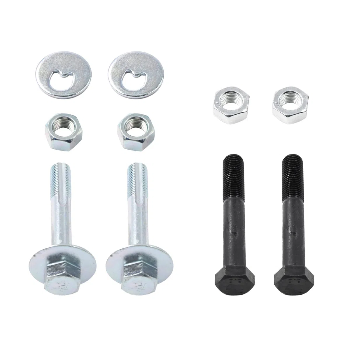 2x Juego de tornillos excéntricos horquilla delantera Juego de Perno excéntrico y arandela de suspensión delantera compatible con VW T4 Transporter 91-03 M14 701407397C N90534002