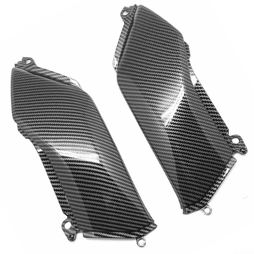 Cubierta lateral del tanque de gas de motocicleta, fibra de carbono de carenado, material ABS, para Z900 2017 2020, repuesto de pernos de agujeros preperforados negros