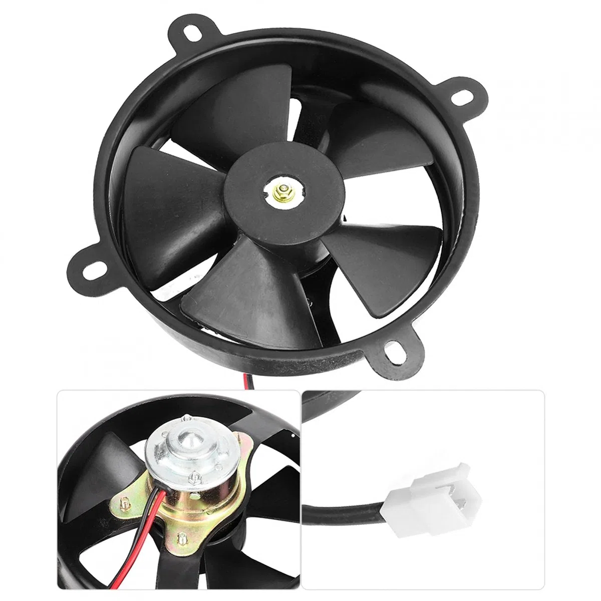 Ventilador para muffin, radiador de 6 pulgadas, ventilador de refrigeración termoeléctrico, 150c, 200 cc, apto para quad, moto de cross, atv, buggy, oorway, de habitación a habitación, estufa de leña,