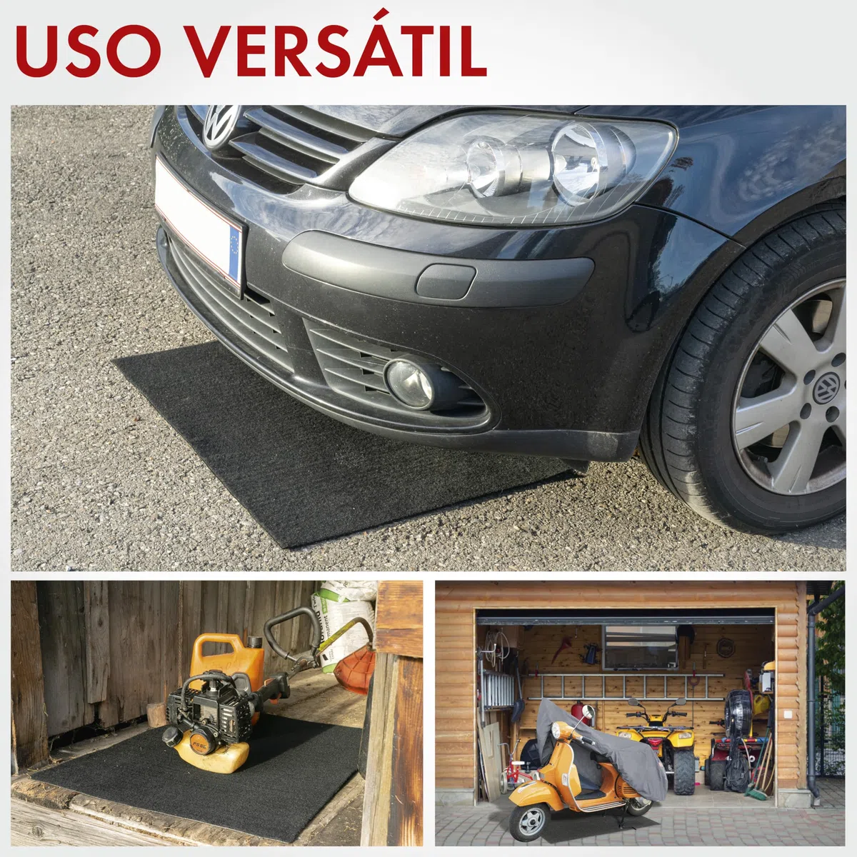WALSER Premium estera de recogida de aceite 60x90 cm, base de banco de trabajo, estera de garaje coche, estera de moto garaje, base de coche, estera de aceite de taller