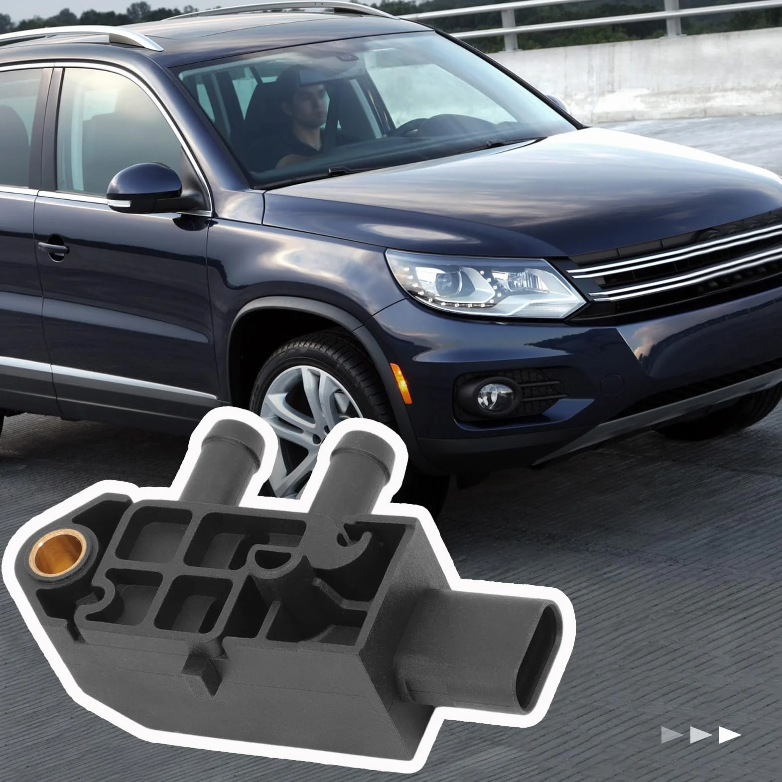 Sensor de presión de escape para VW AUDI A3 A4 Golf 7 8 B9 Seat Skoda 1.6/2.0 TDI 3 pines 04L906051G 04L906051F