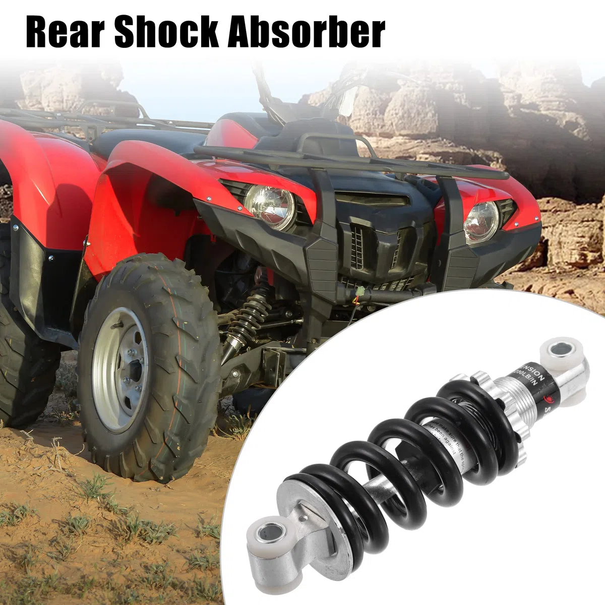 X AUTOHAUX Trasero Amortiguador Amortiguador 150mm 1200lbs para Scooter Dirt Bike Plata Tono