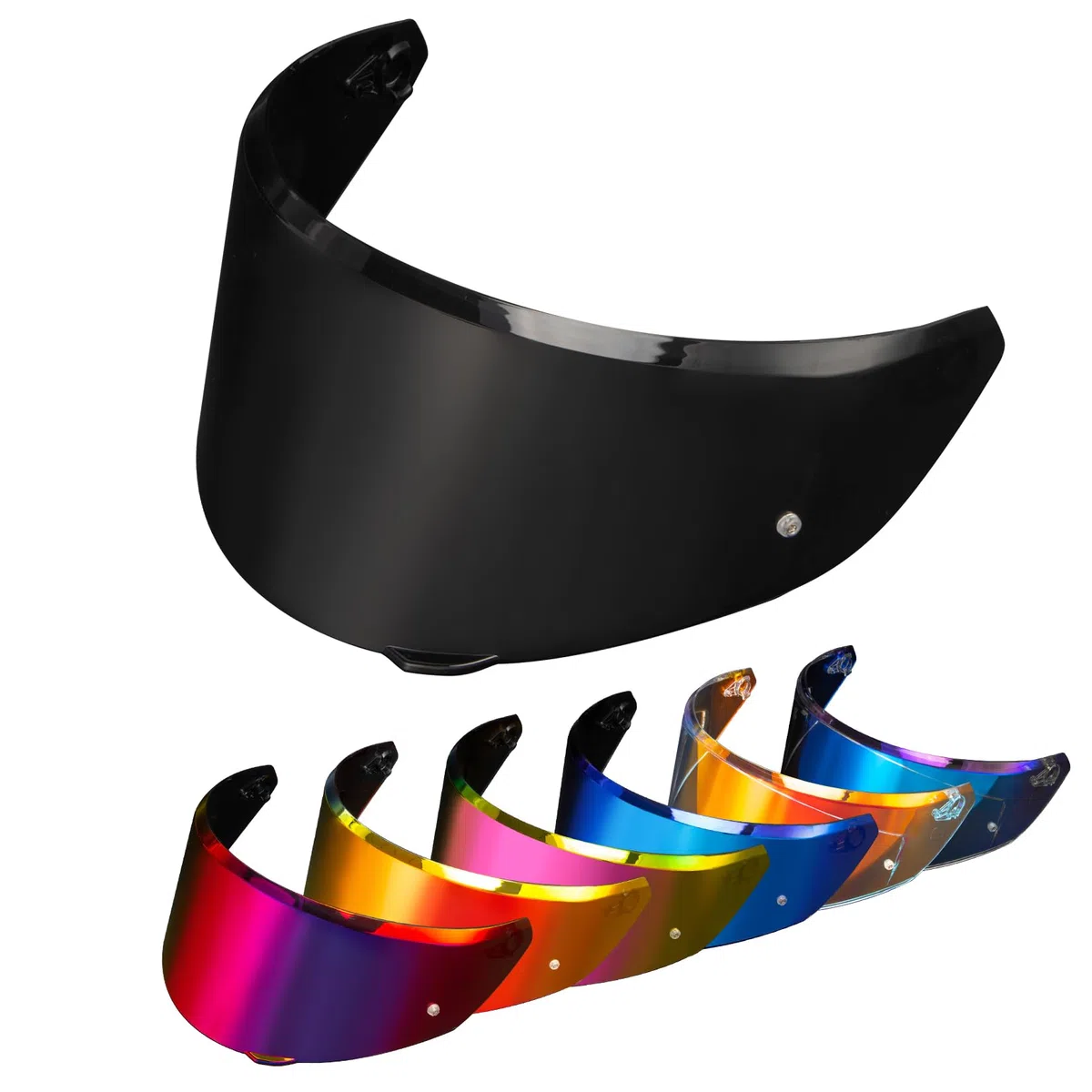 PSLER Visera de Casco para AGV New K3 (E2206),Solo para cascos K3 talla S/M/L Visera Tintada para Casco de Motocicleta Accesorios de Repuesto(Negro Oscuro)