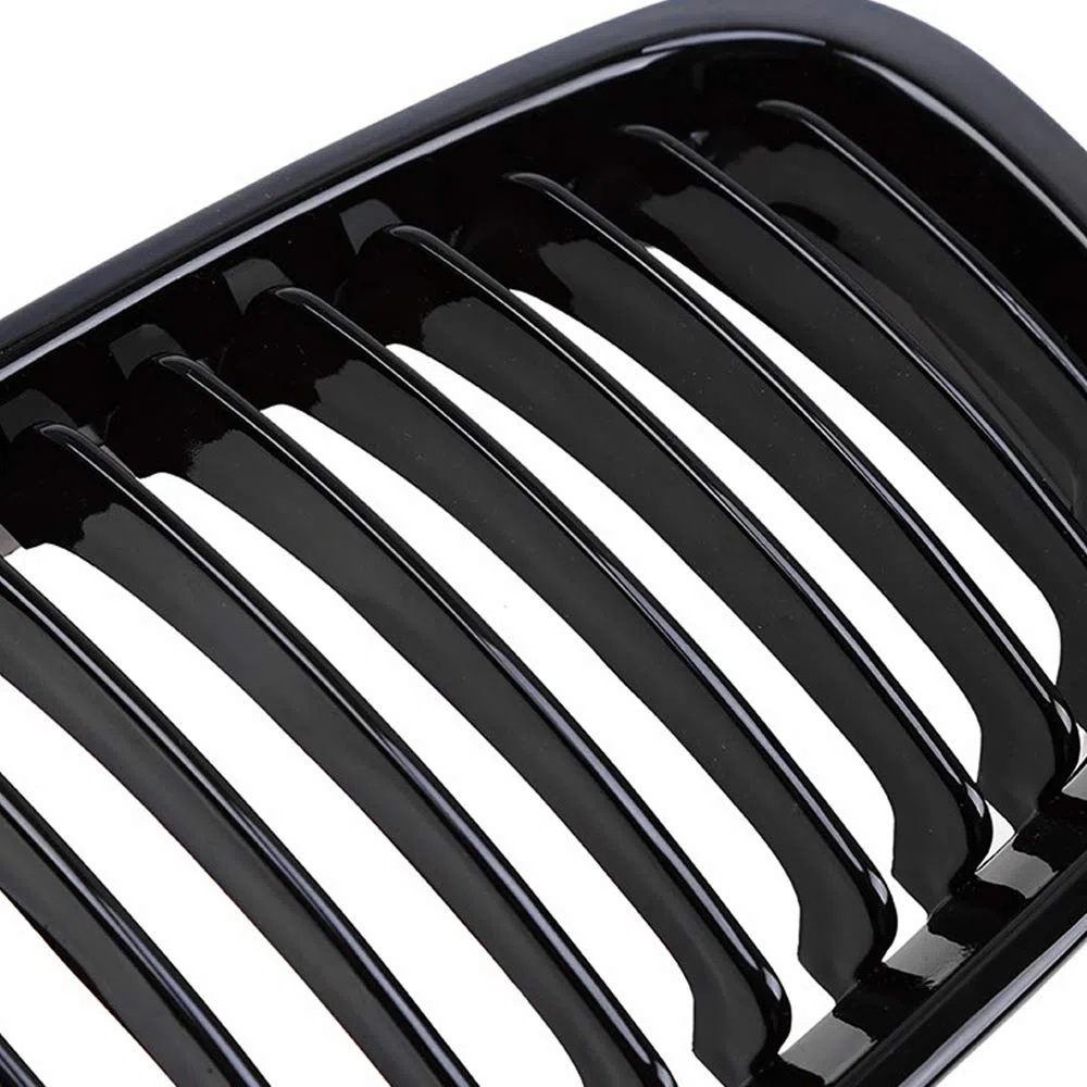 Parachoques Delantero Capó Rejilla Riñón Racing Rejilla Reemplazo para BMW Serie 3 E46 4 Puertas 1998-2001 2 Piezas