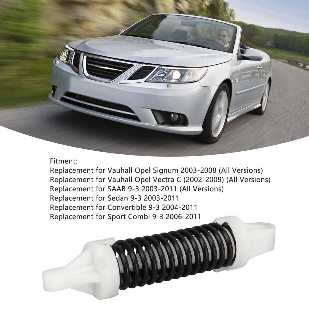 Kit de Reparación de Resorte de Retorno del Pedal de Embrague 2PCS 9191365 Reemplazo Genuino de Alto Grado para Vauhall Opel Signum 2003 a 2008 Accesorio de Reparación