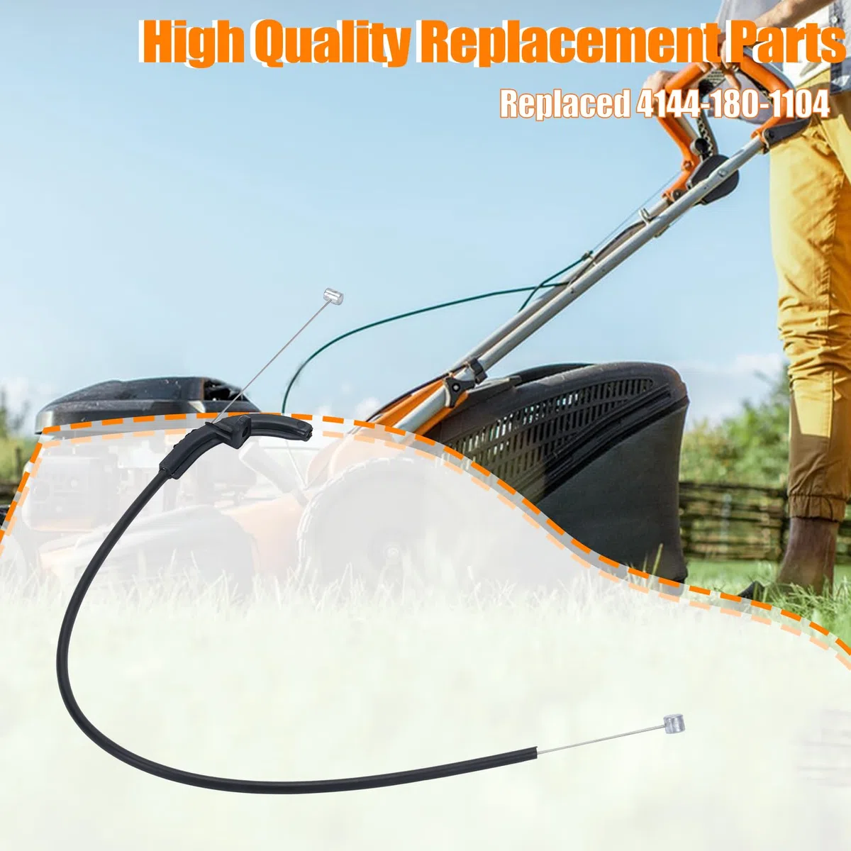 Cable del acelerador para desbrozadora Stihl KM56 FS56R KM56 RCE FS50L HT56 FS40 FS50 FS56 FS70 cable del acelerador con 6 bridas de repuesto 4144-180-1104