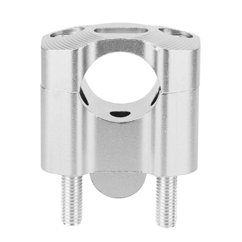 Elevador de eslabones de motocicleta, Par 22 mm / 28 mm Elevador de manillar de motocicleta con aleación de aluminio CNC(Plata)