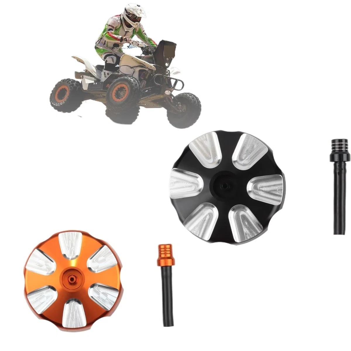 Tapa del Tanque Ajuste para KT-M SX SXF XC XCF XCW XCFW EXC EXCF 125 150 200 250 2011-2023 Accesorios de tapa de celda de tanque de motocicleta Tapon Deposito Combustible(Orange)