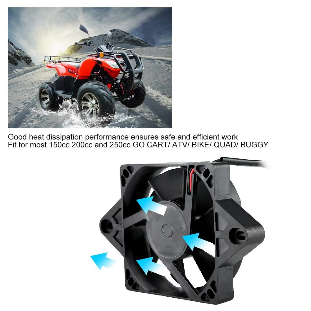 KIMISS Ventilador EléCtrico para Enfriadore E Agua,Ventilador de Radiador Y Ventilador de RefrigeracióN para Motocicletas,VehíCulos Todo Terreno,Karts Y Cuatriciclos (150-250) con Soplador de Refrige
