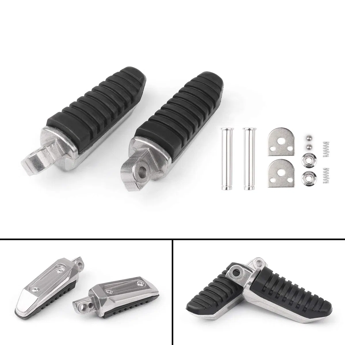 Topteng Reposapiés Traseros Reposapiés Apto para Suzuki V-Strom DL 650 1000 Apto para GSX 1250 1300 Apto para GSR 600