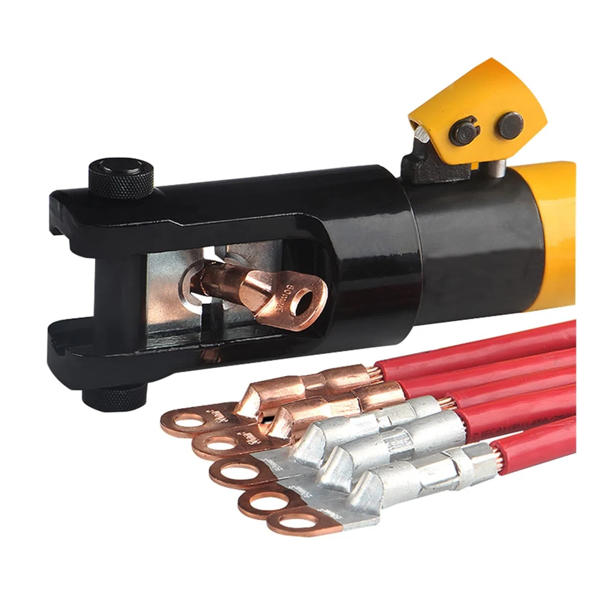 Máquina prensadora de mangueras hidráulicas, herienta de prensado de Abrazadera de cuña hidráulica portátil, alicates de prensado de terminales de Cable hidráulico,Material Fuerte