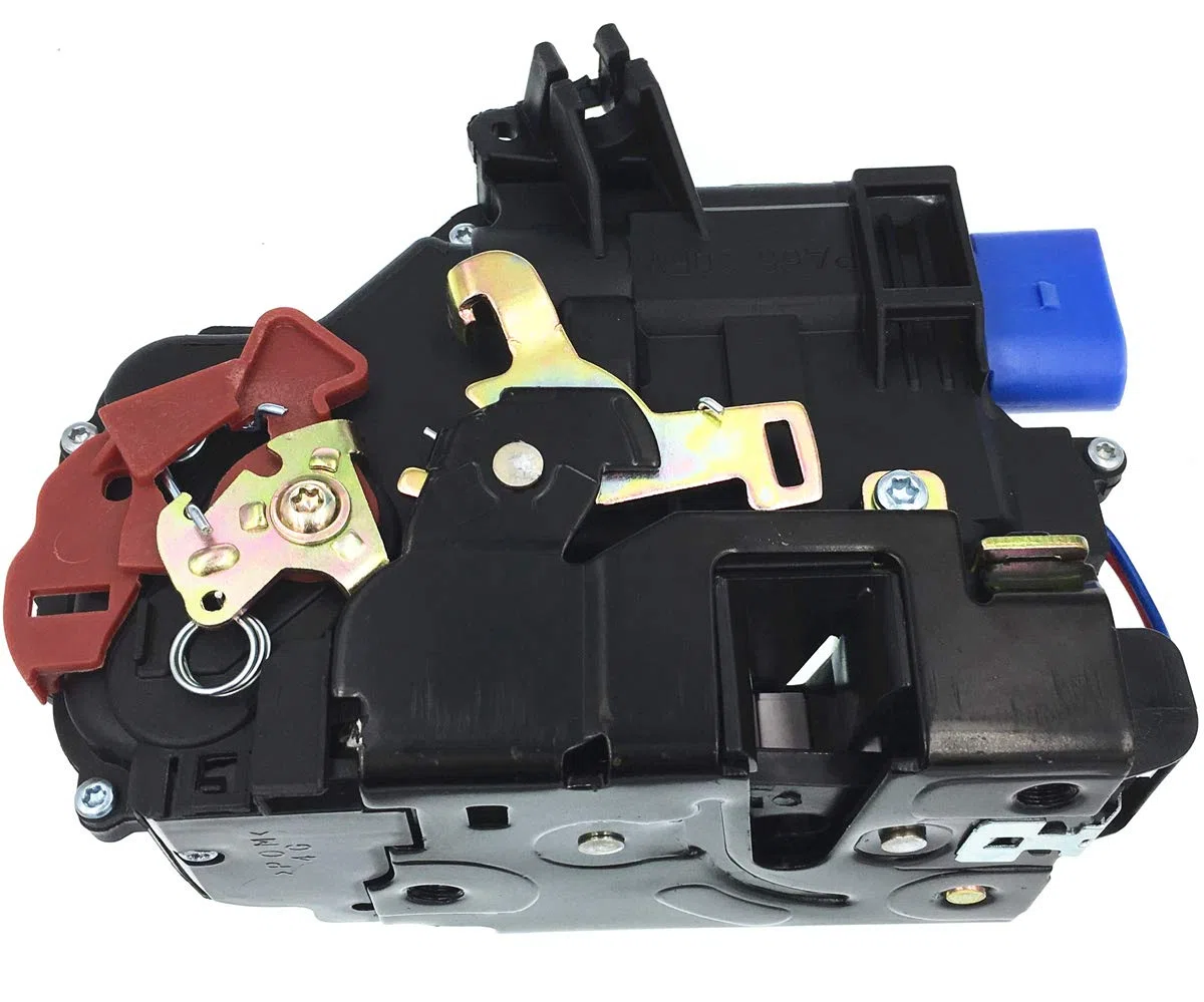 Frente izquierdo actuador de bloqueo de puerta mecanismo central 9 pines 3D1837015 3D1837015A 3D1837015AB Para VW Caddy GOLF V JETTA TOUAREG TOURAN Para Seat Altea Toledo Para Skoda Octavia
