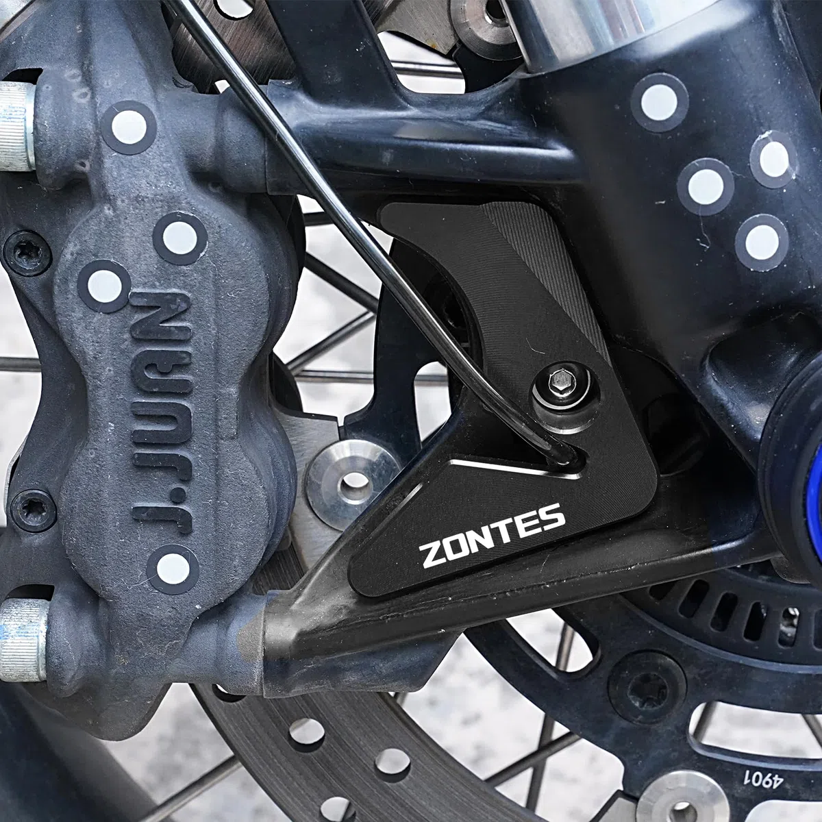 Compatible con ZONTES 368G 703F 368E 368K 368M 368E 368D 350E 350M 350D 703 R/RR 2024 2025 2026 Moto CNC Protector de Sensor de Llanta Delantera ABS Zontes 703 f 368 g Accesorio (Negro)