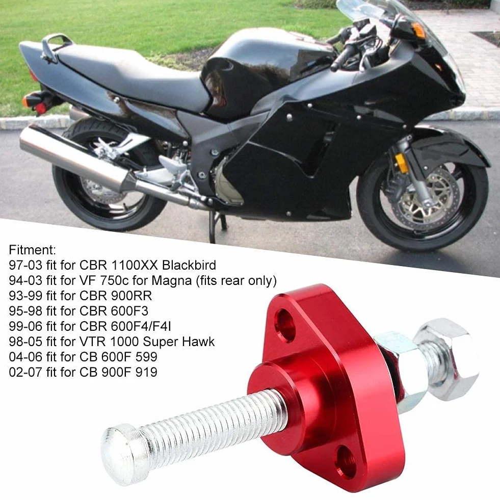 Yctze Tensor de Cadena de levas Junta de Ajuste del Tensor de Cadena de distribución Piezas de la Motocicleta aptas para CBR600F F3 F4 F4i CBR900 RR CBR900F(Rojo)