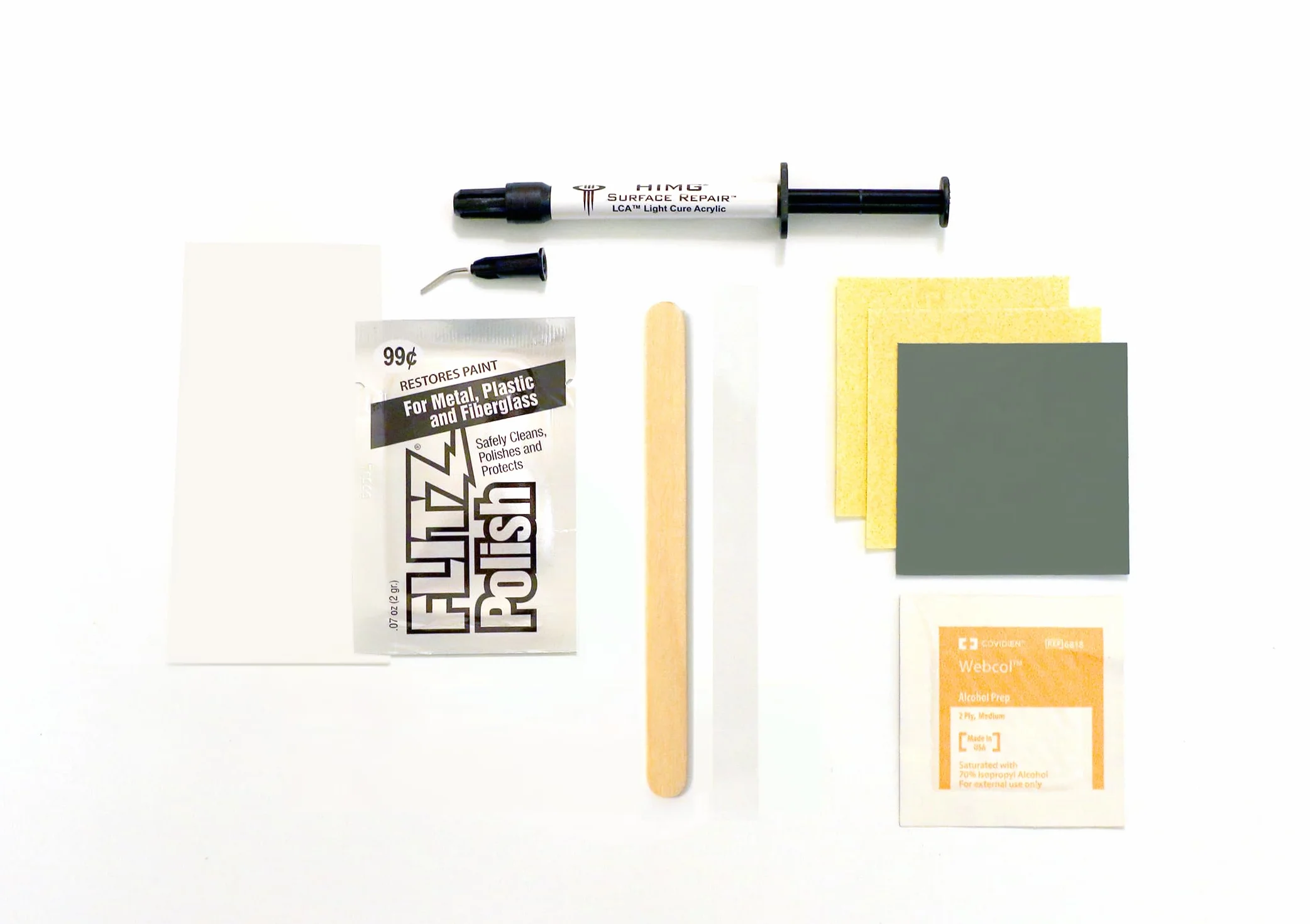 Kit de reparación de bricolaje in transparente para reparar grietas, agujeros, roturas en granito, mármol piedra cerámica porcelana Corian para encimeras, baldosa bañera lavabo de HIMG utiliza LCA (TM)