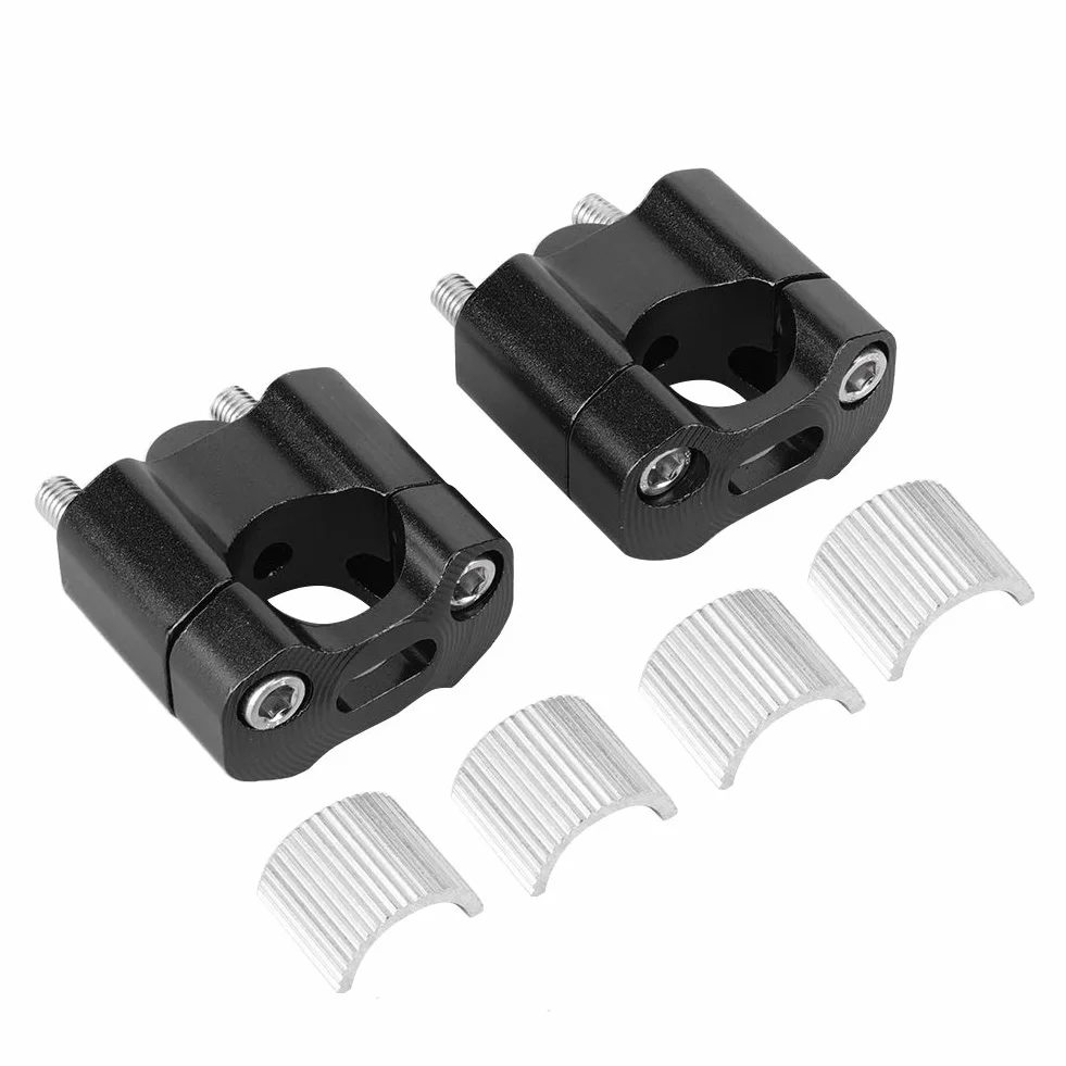Elevadores de Manillar de Motocicleta de 22 Mm, Elevadores de Manillar de Motocicleta Universales de 22 Mm, Vástagos y Piezas de icleta, par de Abrazaderas de Montaje de (Negro)