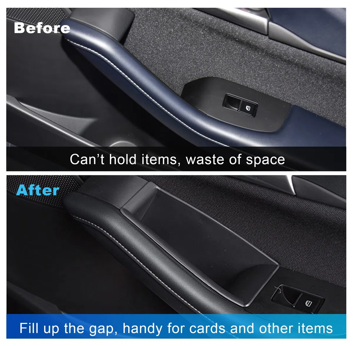 CDEFG [4 unidades] Compatible con Mazda 3 BP CX30 CX-30 2019-2023 2024 Caja de almacenamiento para puerta de coche CX-30 Caja de almacenamiento interior CX30 Accesorios (frontal y trasero)