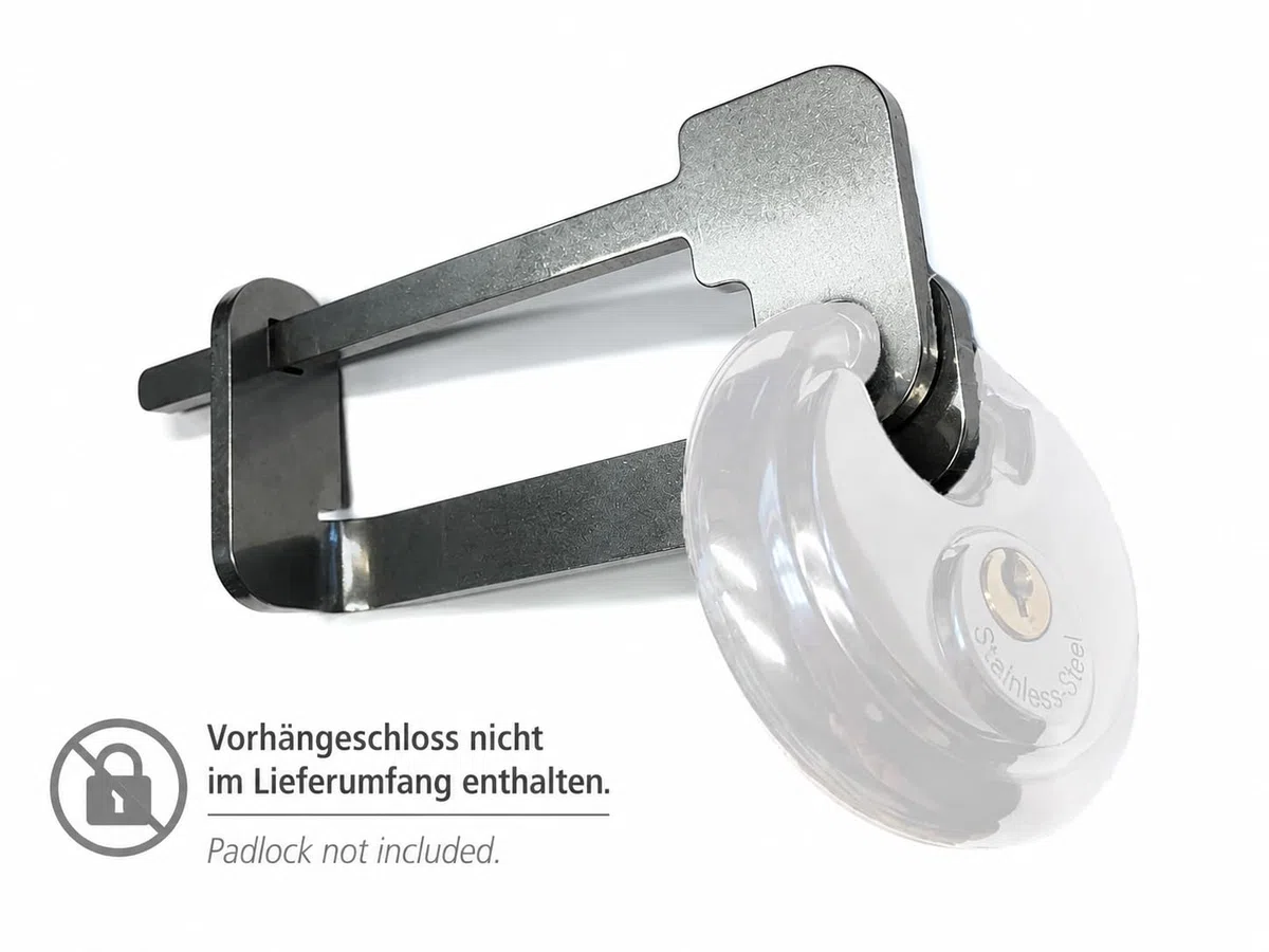 WP-S Candado antirrobo compacto y universal de acero inoxidable para remolques