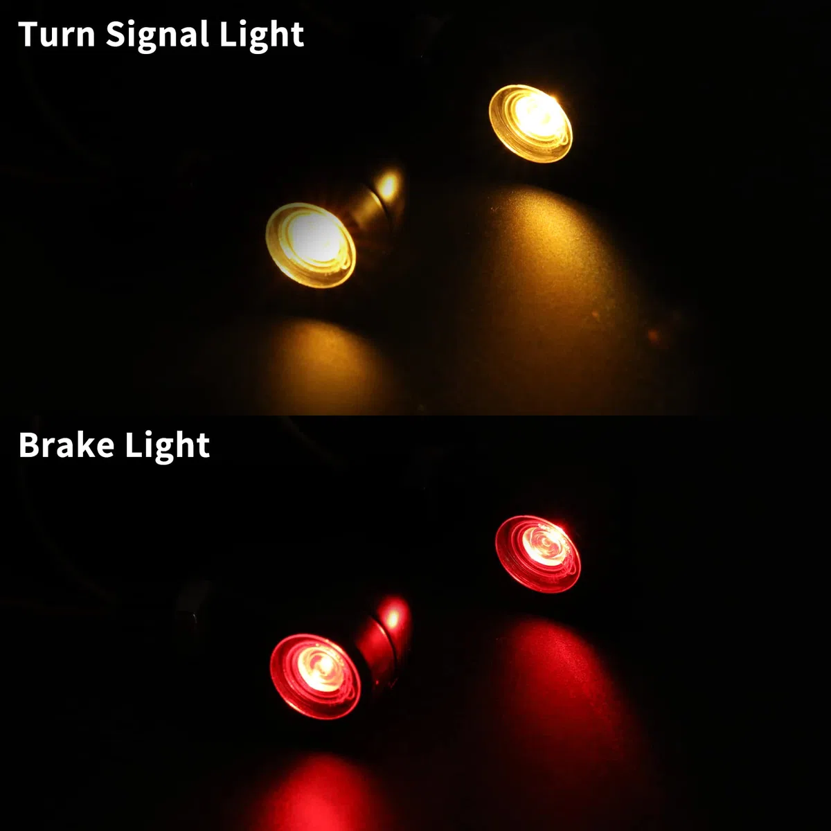 DREAMIZER Intermitentes Moto LED, 12V 2PCS Indicadores de motocicleta Mini luces de señal de giro E-marked Universal para Scooter Quad Cruiser Off Road Cafe Racer.