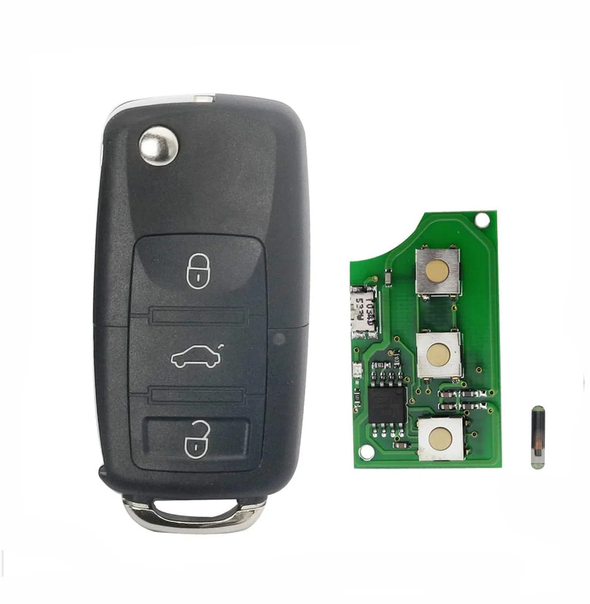 3B Mando para VW Passat Polo Skoda Seat Golf Beetle 434Mhz ID48 1J0959753DA | Llavero de Coche Remoto,Requiere programación